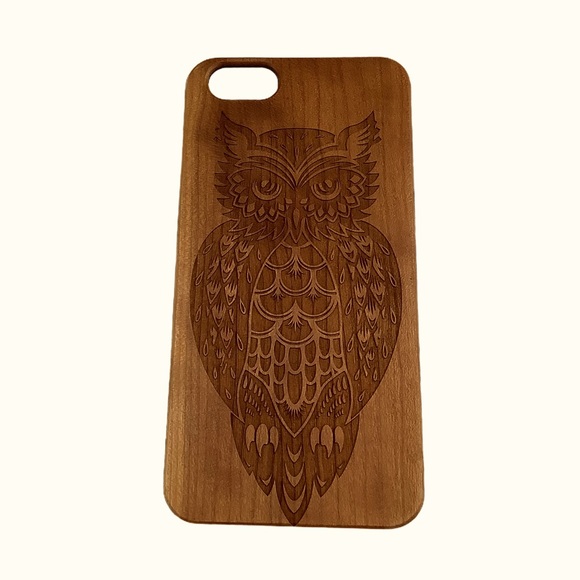 Natural Wood Engraved Owl Hardcase IPhone 6/7/8